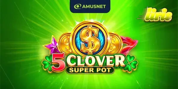 Tampilan layar permainan slot Clover Super Pot dengan simbol semanggi dan pot emas yang cerah